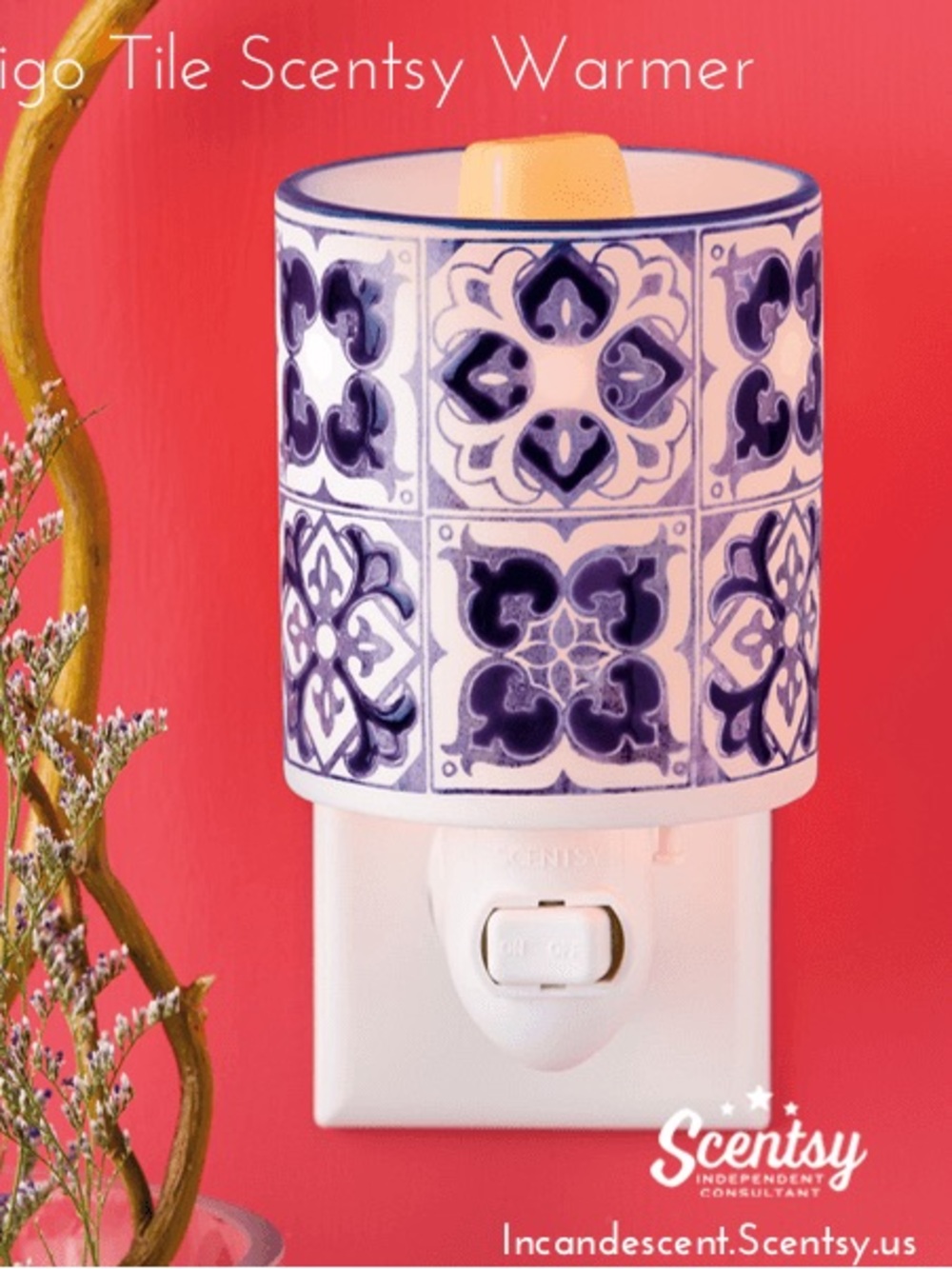 2017 Scentsy warmer Indigo Tile